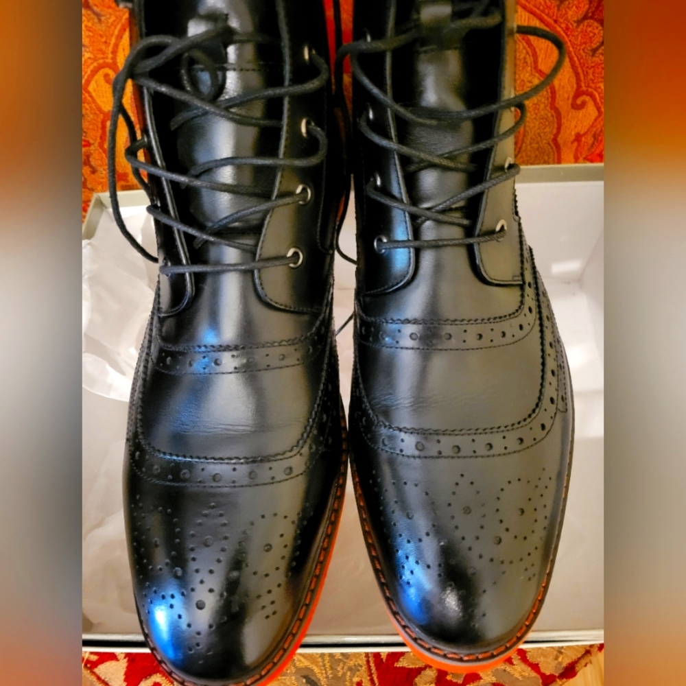 RARE style Giovanni Mens boots size 10.5 Black